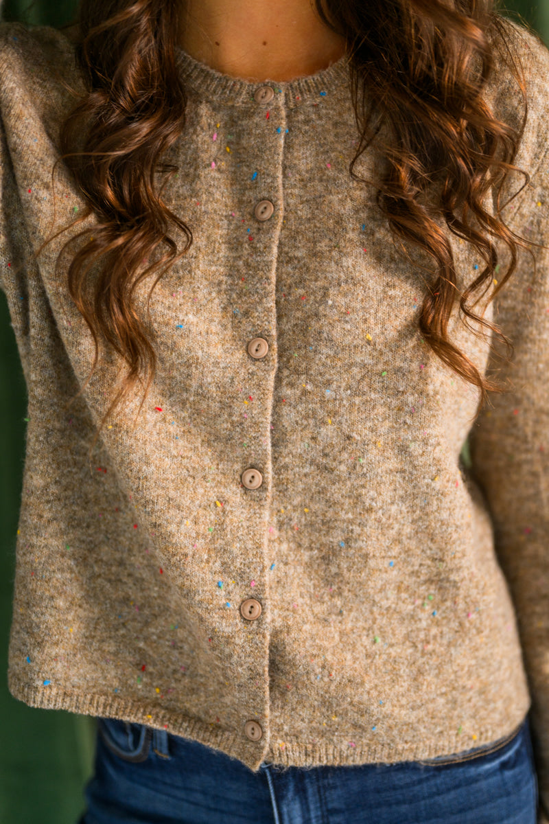 Carter Camel Cardigan