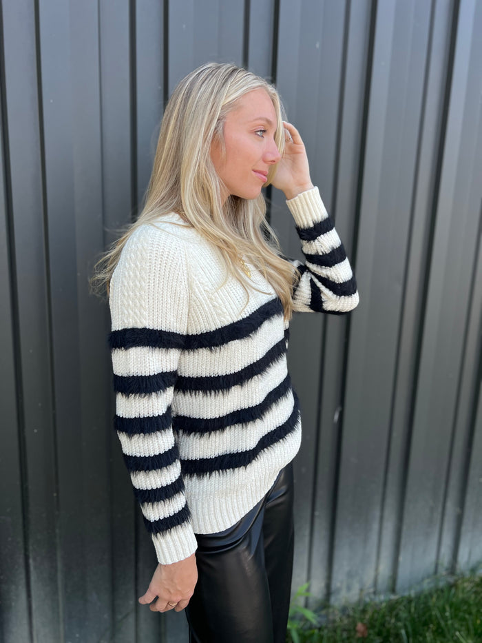 Serena Stripe Knit Sweater