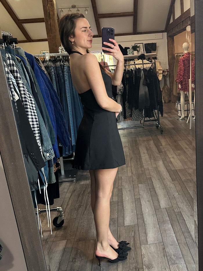 Jewel Bow Detail Mini Dress