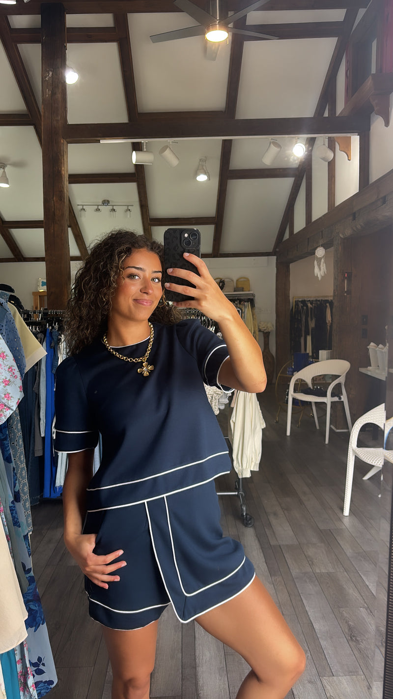 Navy Rope Top