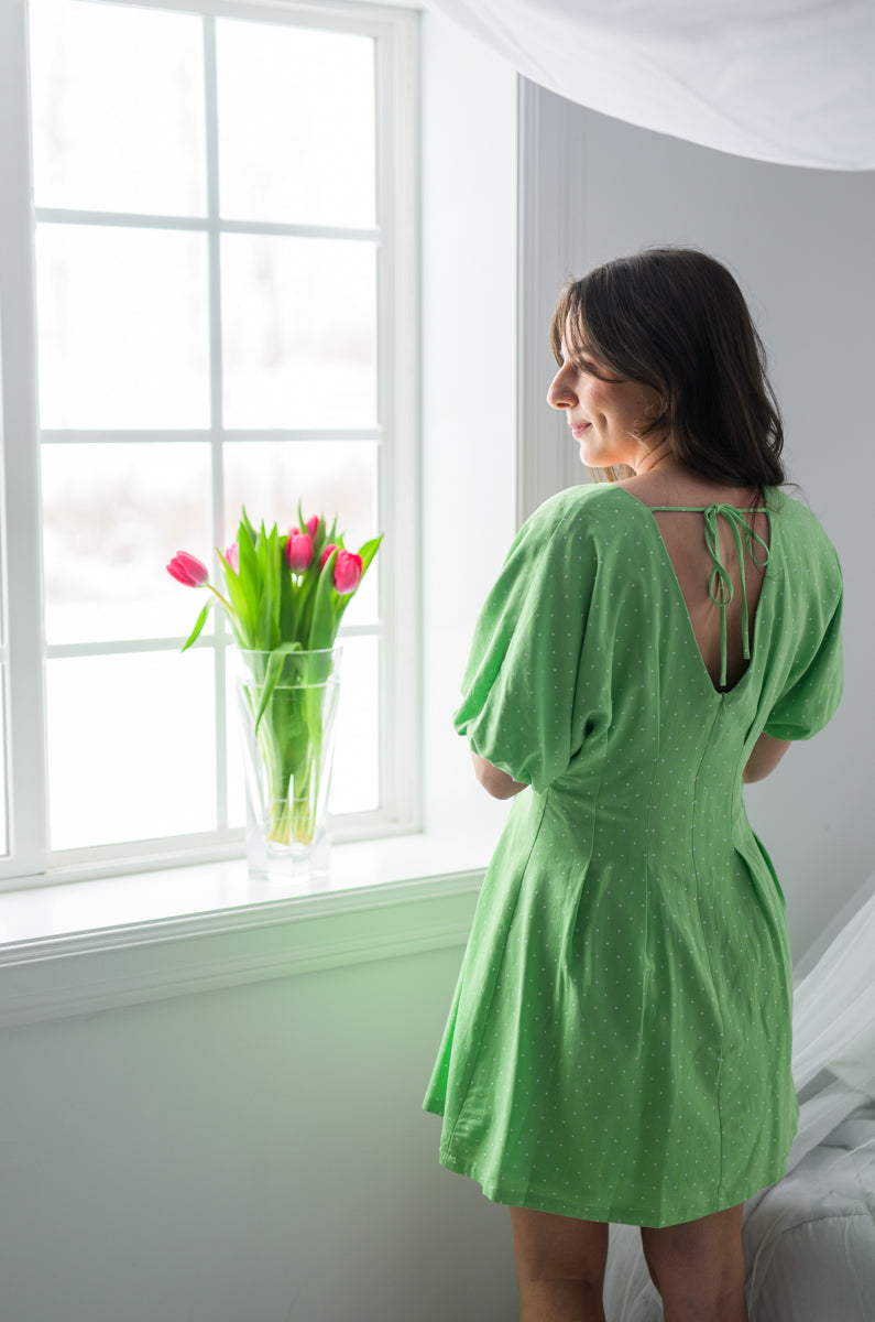 Pistachio Bubble Dot Dress