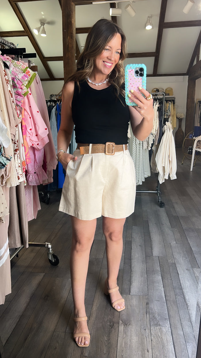 Classic Shorts With Belt