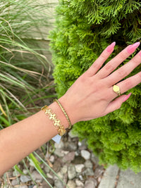 Hexagon Flower Cuff Gold