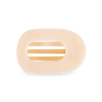 Almond Beige Medium Flat Round Hair Clip