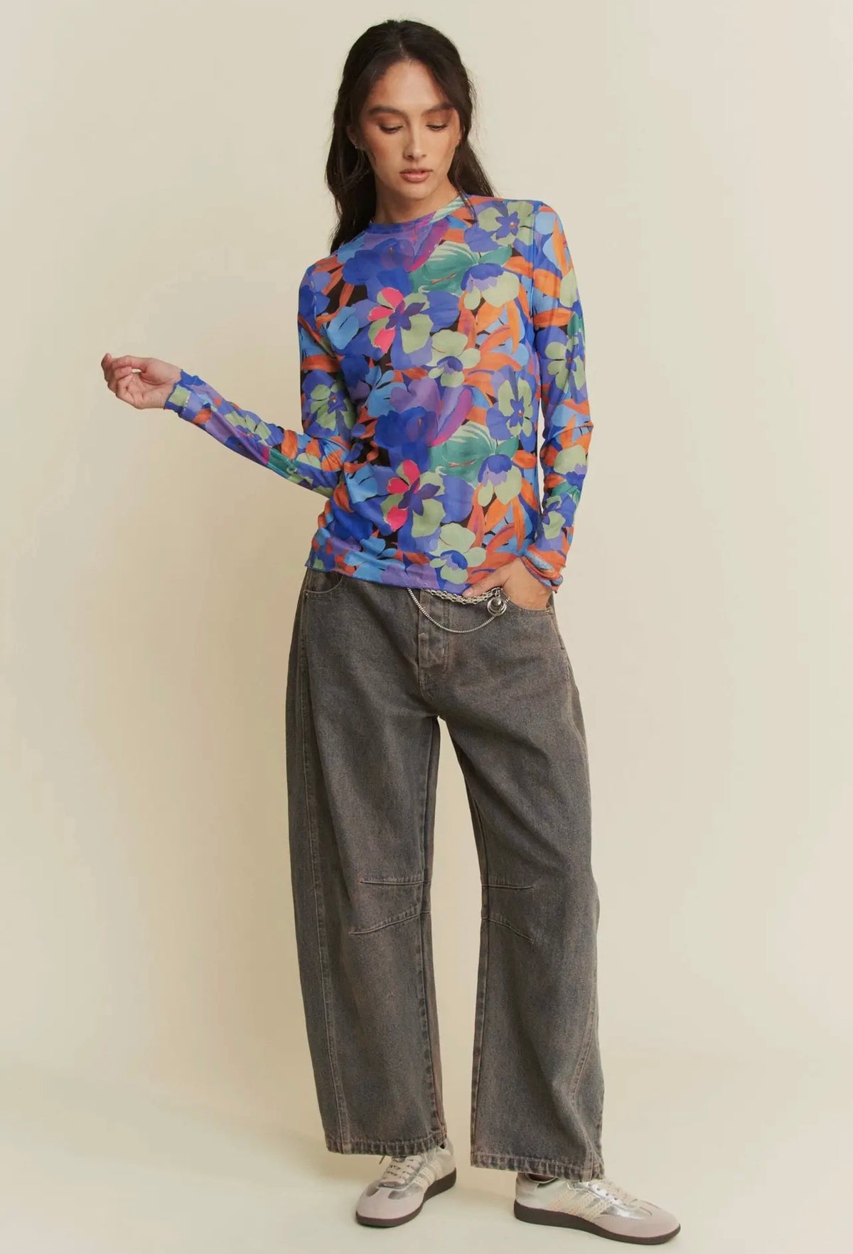 Florence Floral Mesh Top