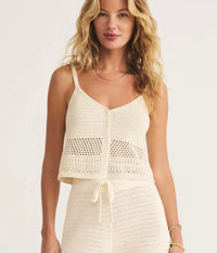 Tay Crochet Tank Sea Salt