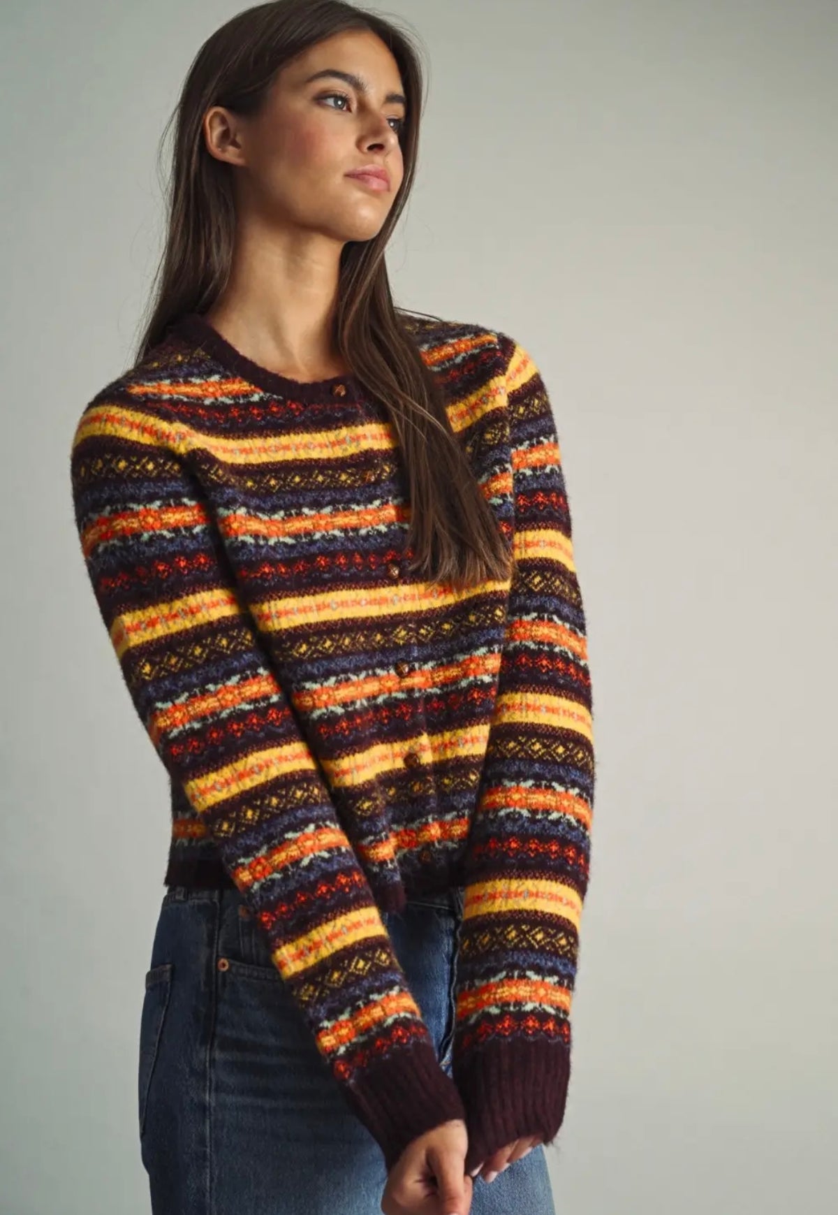 Fall Fair Isle Crop Sweater