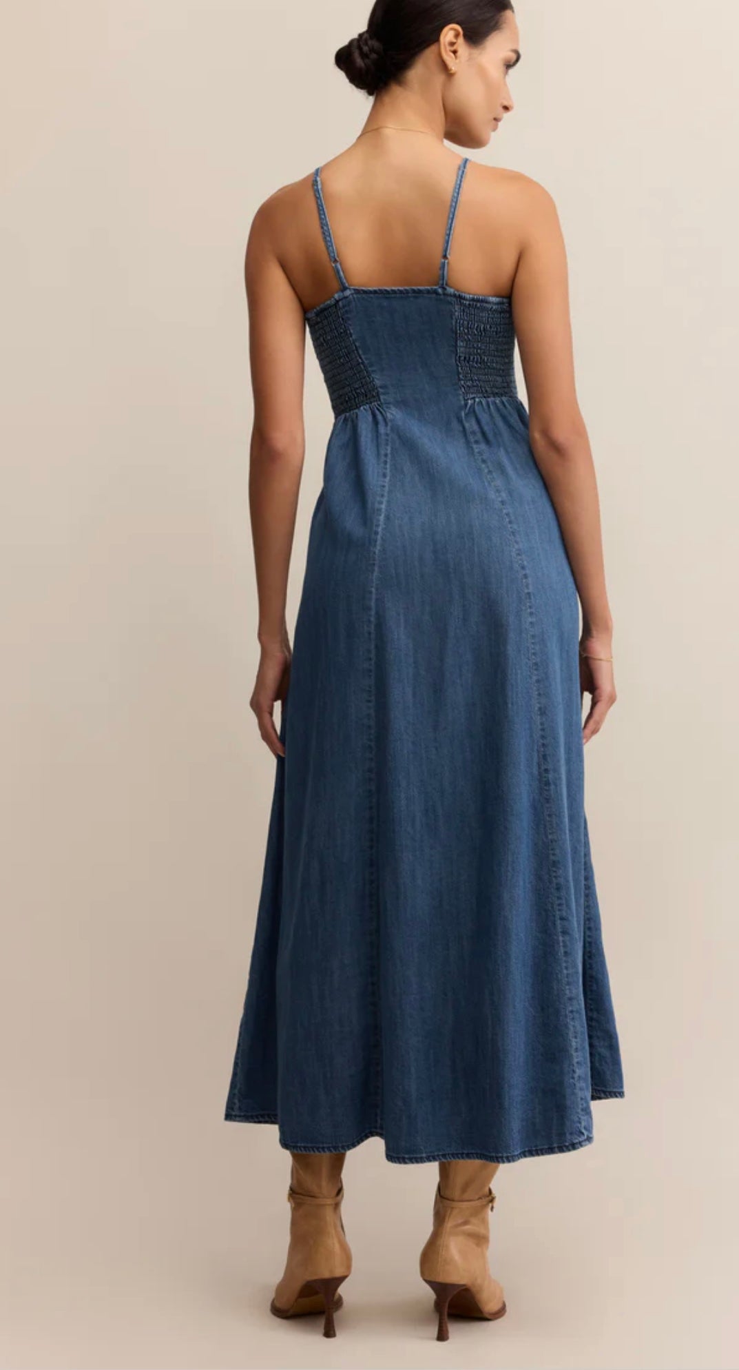 Angel Eyes Denim Midi Dress