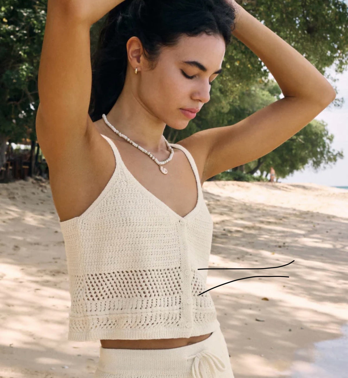 Tay Crochet Tank Sea Salt