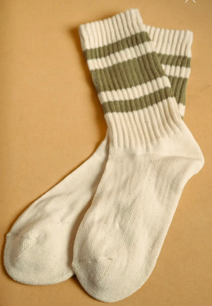 Retro Stripe Crew Socks