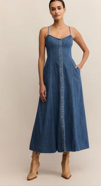Angel Eyes Denim Midi Dress