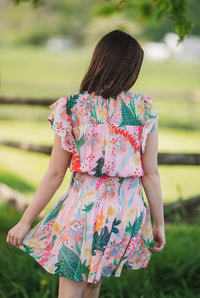 Evalina Flower Mini Dress