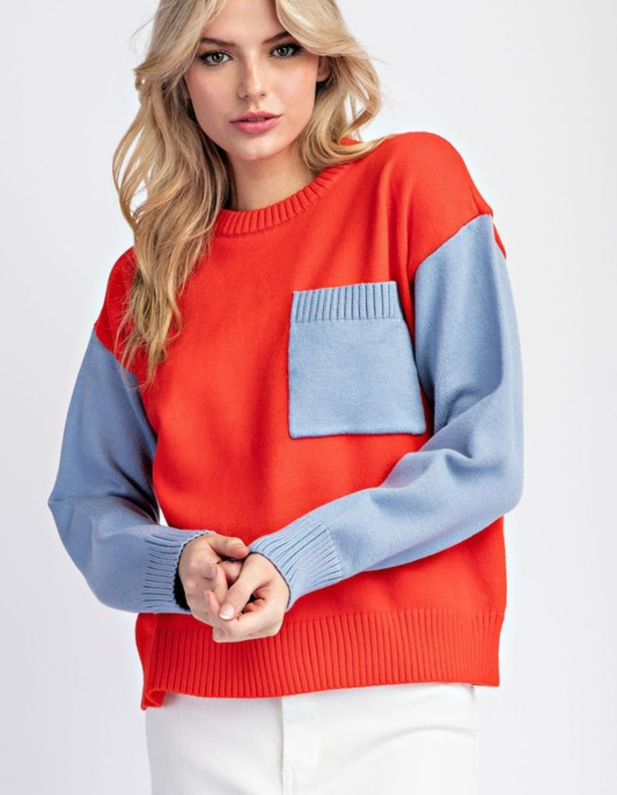 Vibrant Girl Color Block Sweater