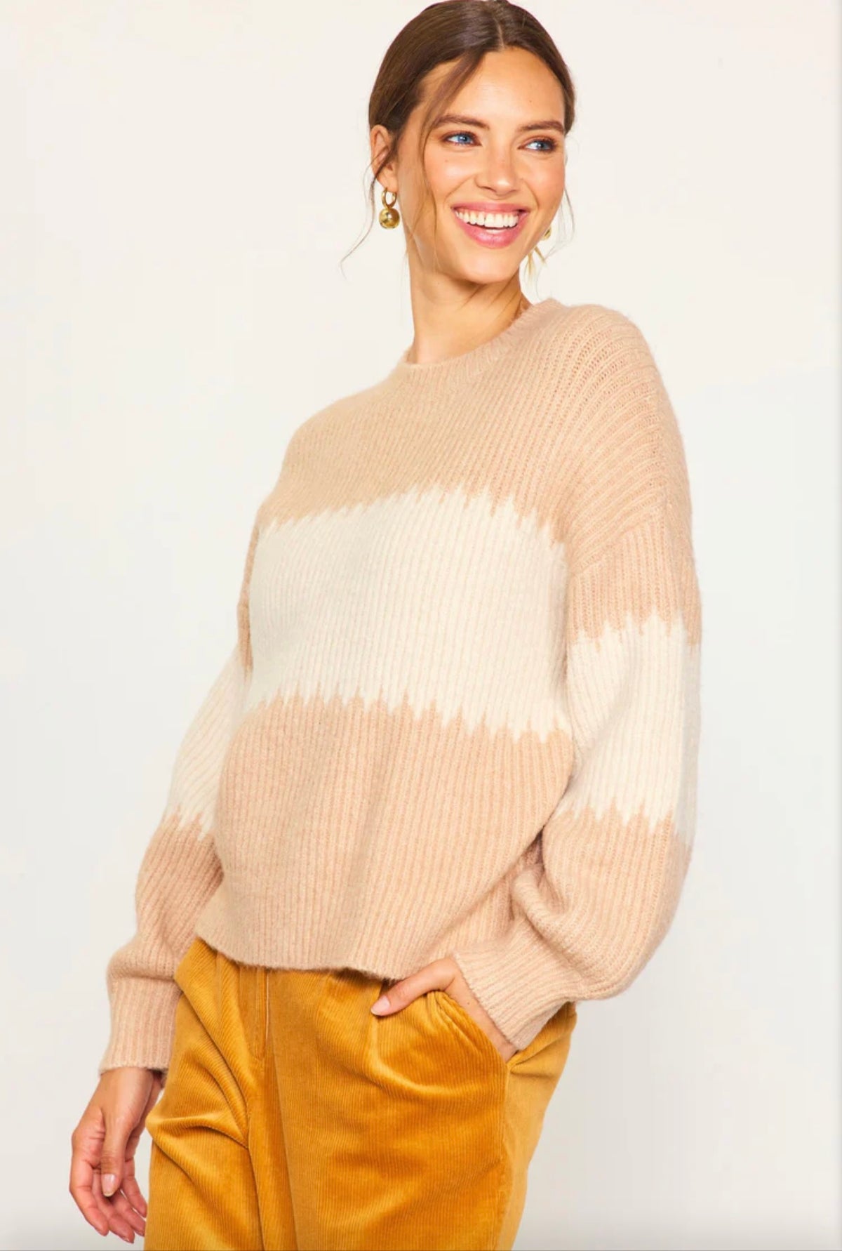 Natural Block Sweater