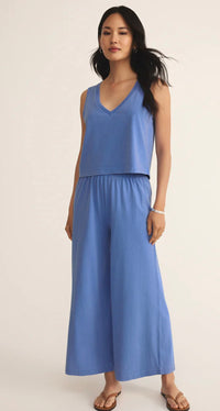 Sloane V Neck Top Bay Blue