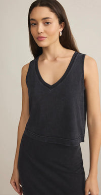 Sloane V Neck Top Black