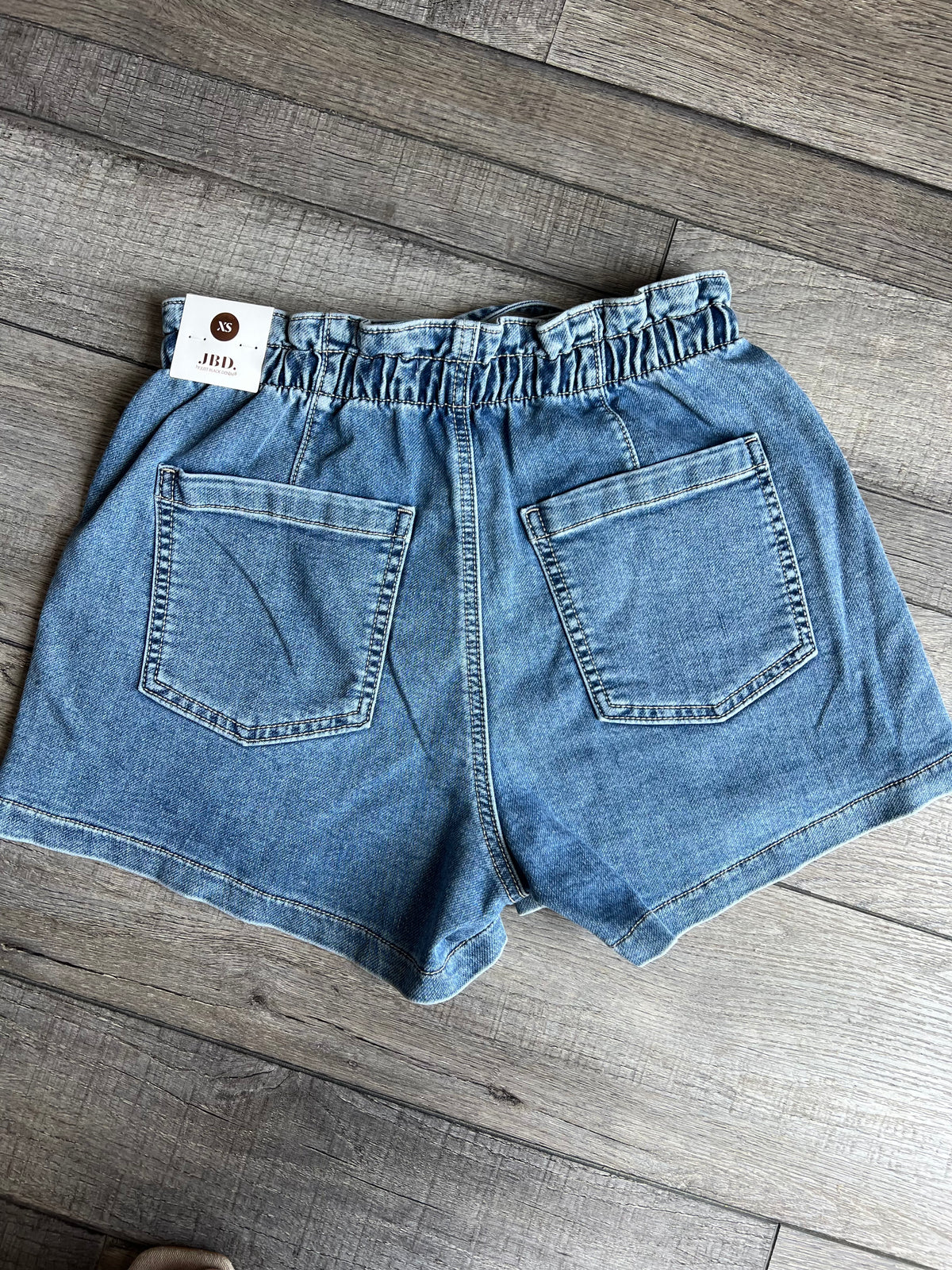 Pull On Pocket Shorts Just Black Denim