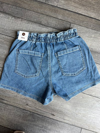 Pull On Pocket Shorts Just Black Denim