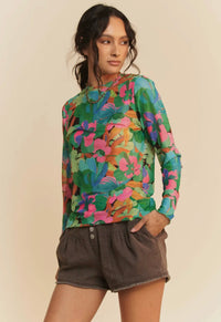 Florence Floral Mesh Top
