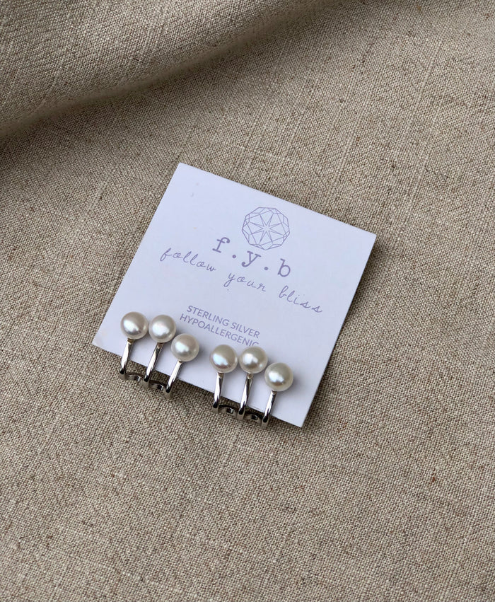 Kenzie Cuff Studs-silver