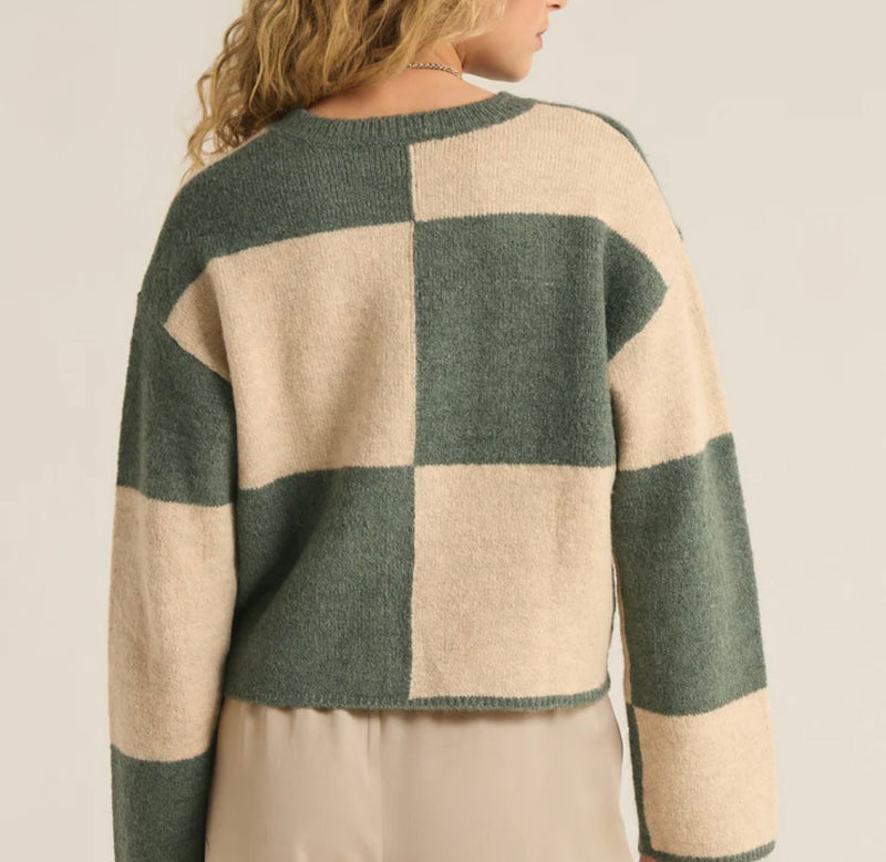 Rosi Blocked Sweater Palm Green