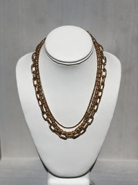 3 Layer Bead & Chain Necklace