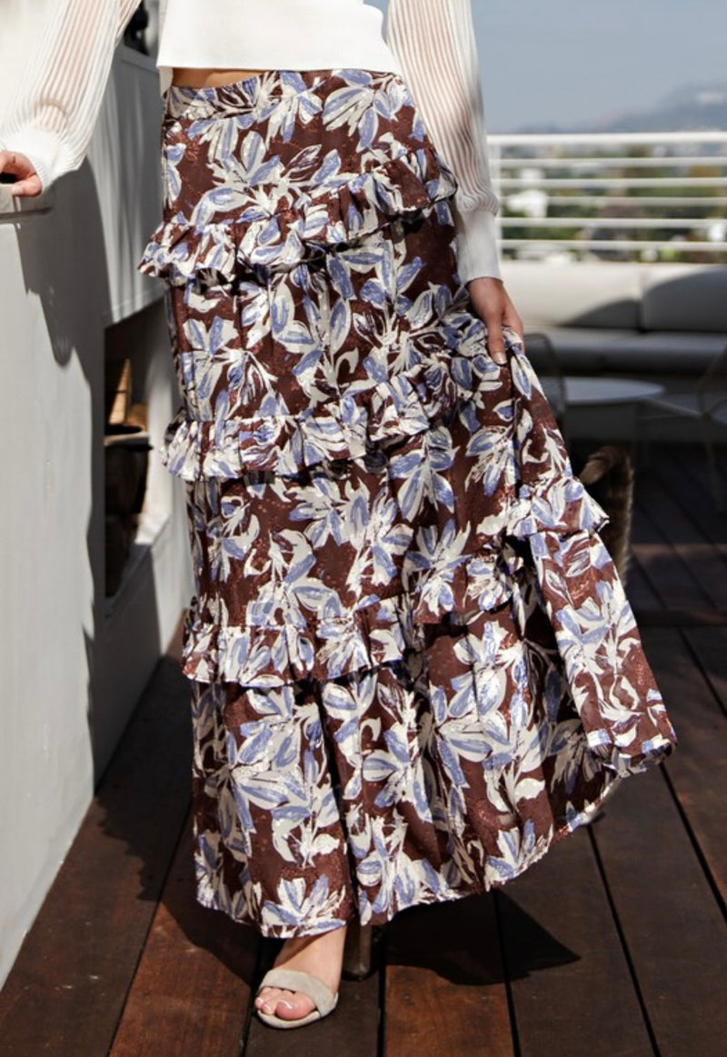 Fern Floral Maxi Skirt