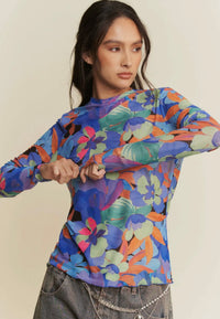 Florence Floral Mesh Top