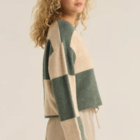 Rosi Blocked Sweater Palm Green