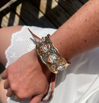 Wavy Cuff Scarf Bracelet Brown