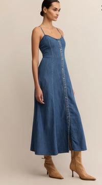 Angel Eyes Denim Midi Dress