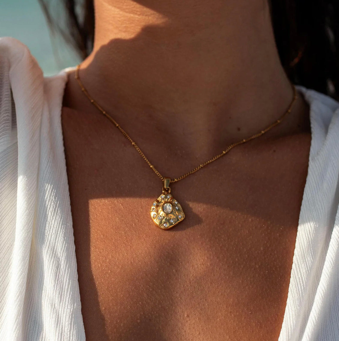 Luna Amulet Necklace Gold