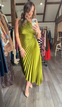 Fresco Olive Green Dress