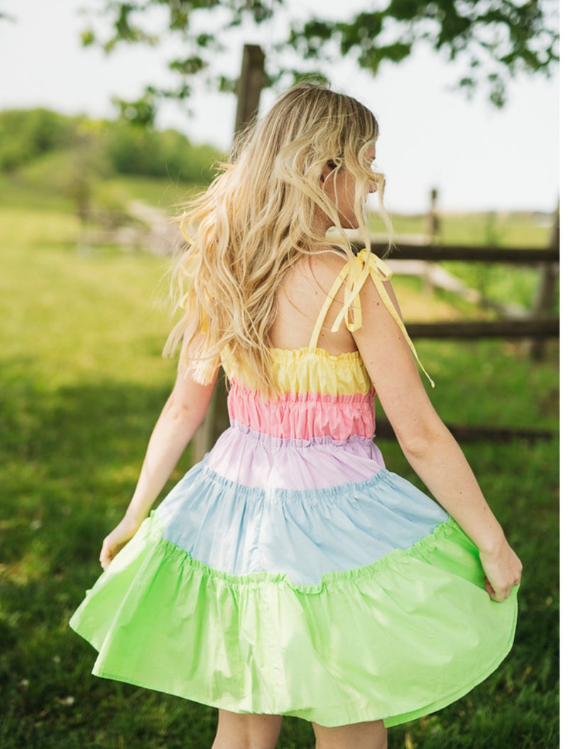 Limeade Rainbow Tier Dress