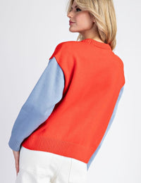 Vibrant Girl Color Block Sweater