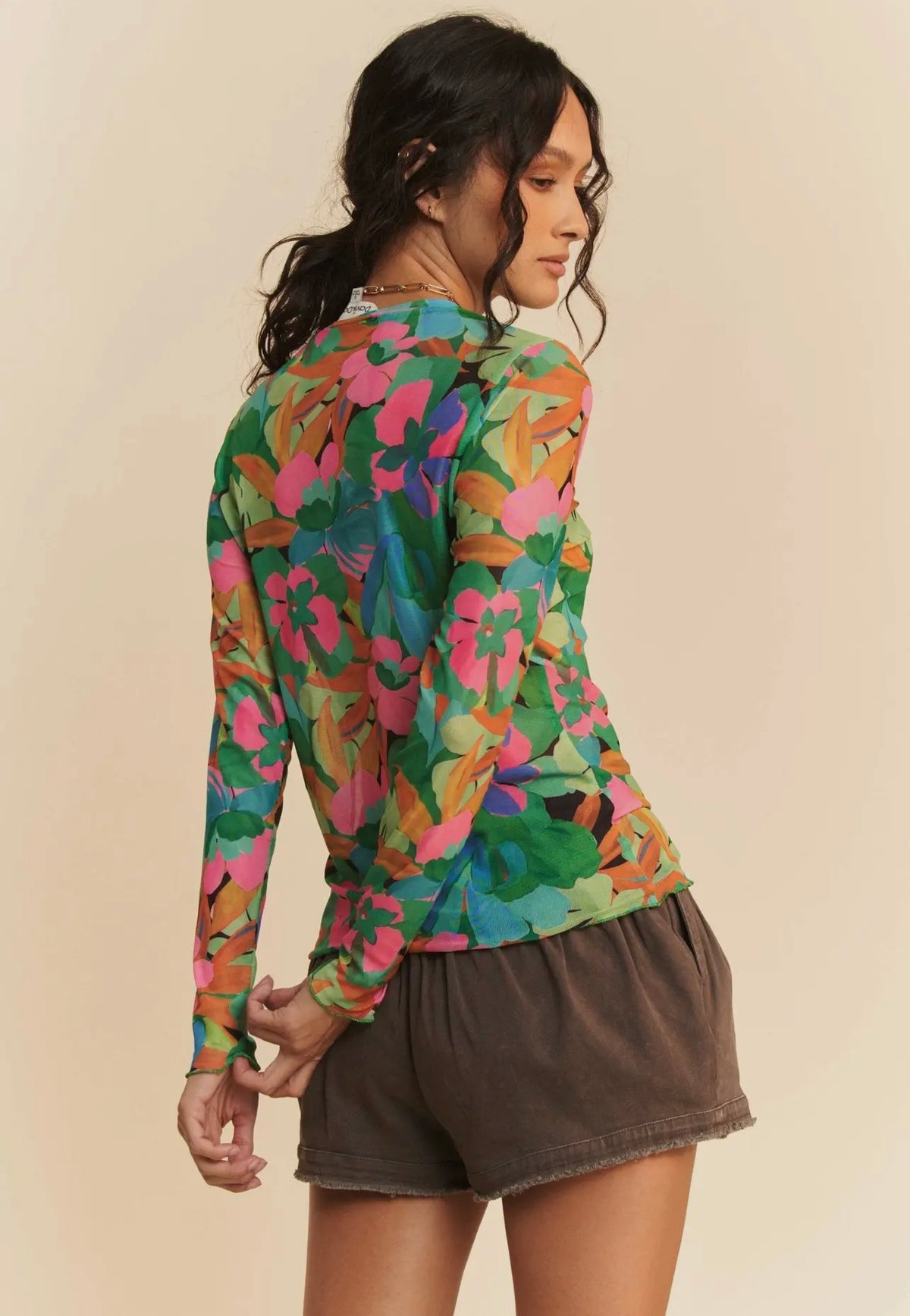 Florence Floral Mesh Top