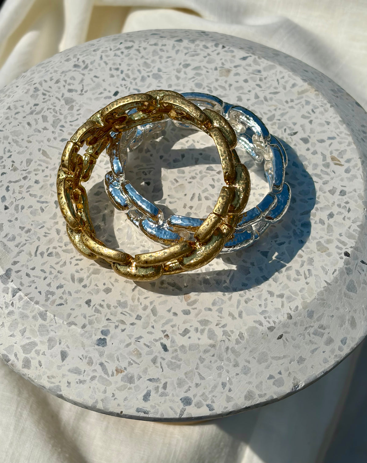 Hammered Chain Bangle