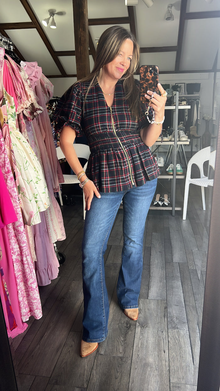 Plaid Pippa Top