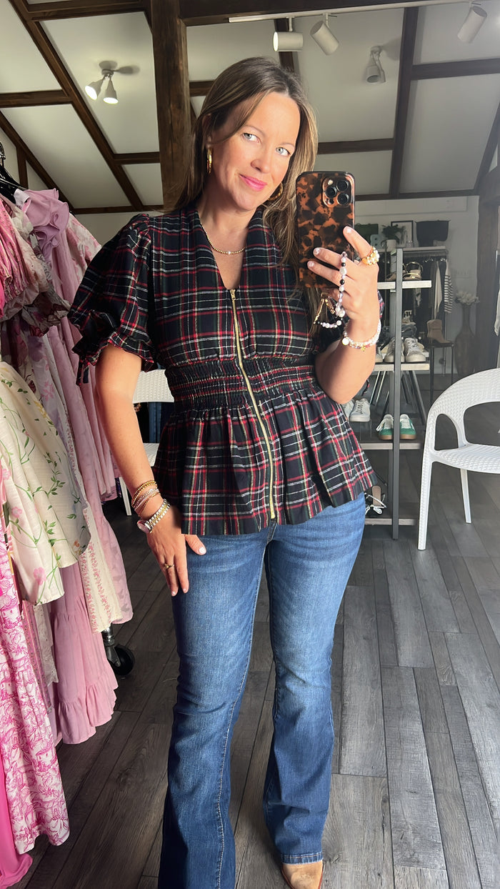 Plaid Pippa Top