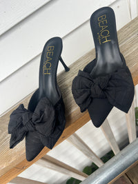 Goldie Black Bow Heel