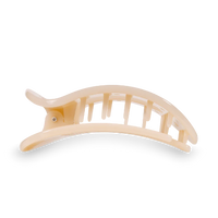 Almond Beige Large Flat Round Hair Clip