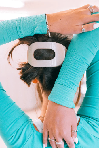 Almond Beige Large Flat Round Hair Clip