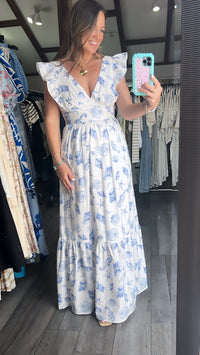 Seashell Ruffle Maxi Dress