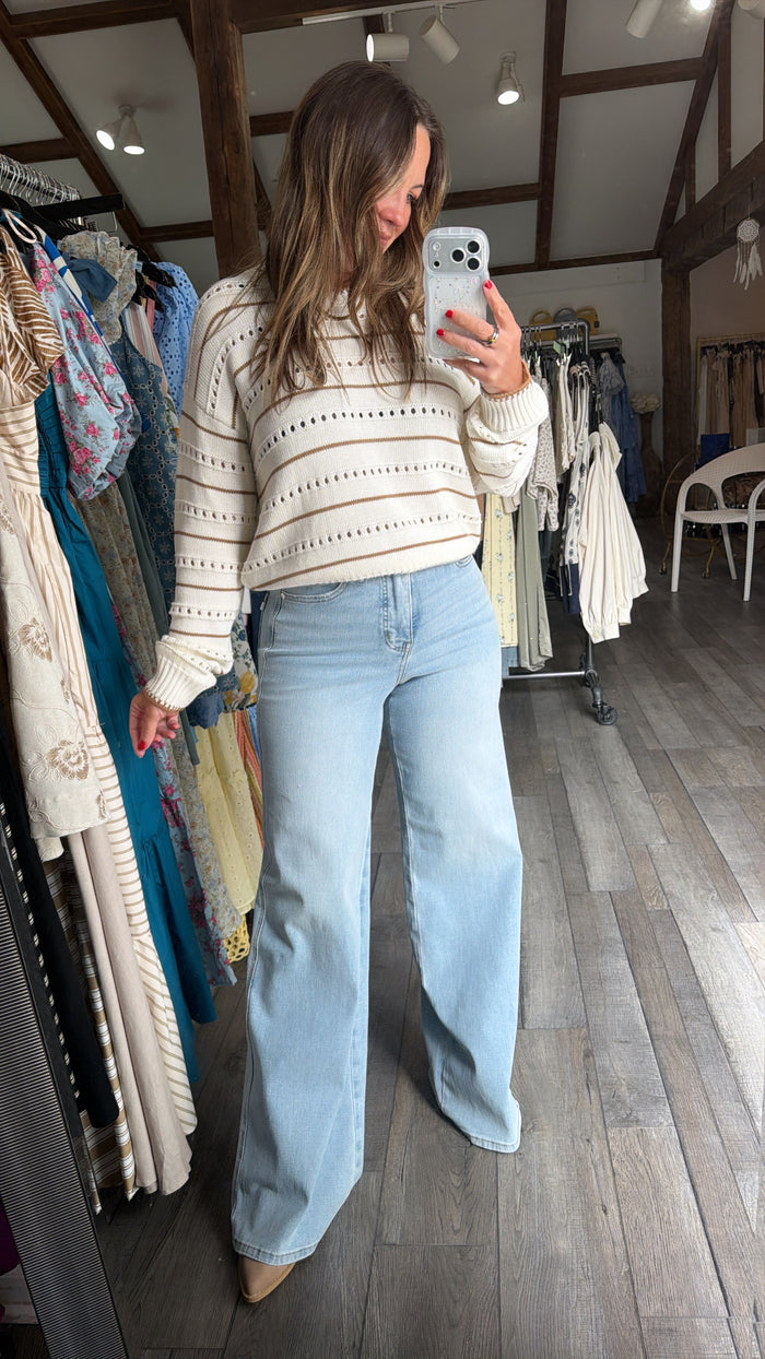 Judy Blue Tummy Control Retro Wide With Curve Jean