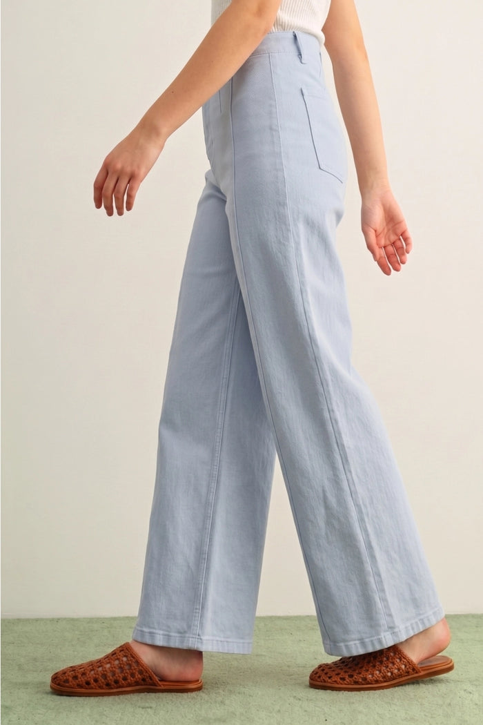 Light Blue Washed Color Pants