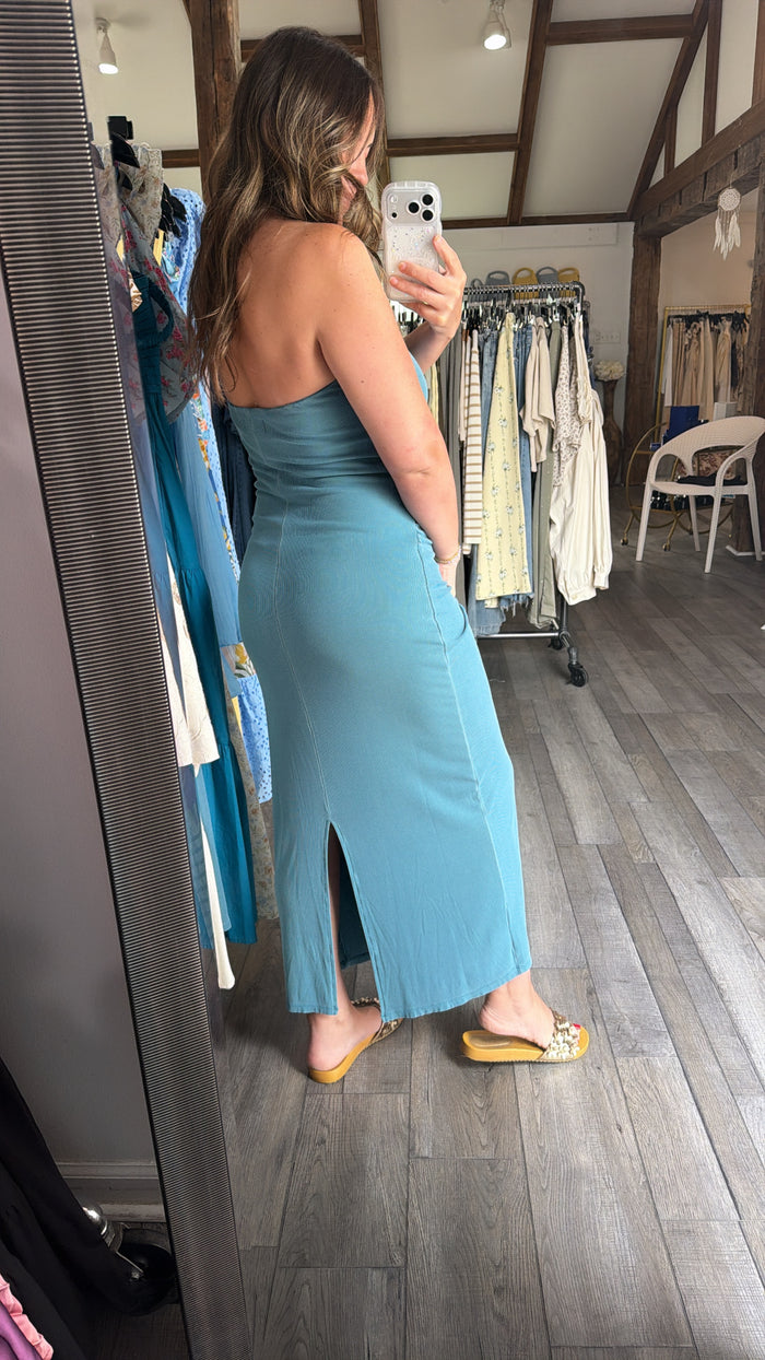 Teal Tube Dress