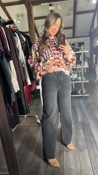 Rio Arabesque Sweater With Pink Trim