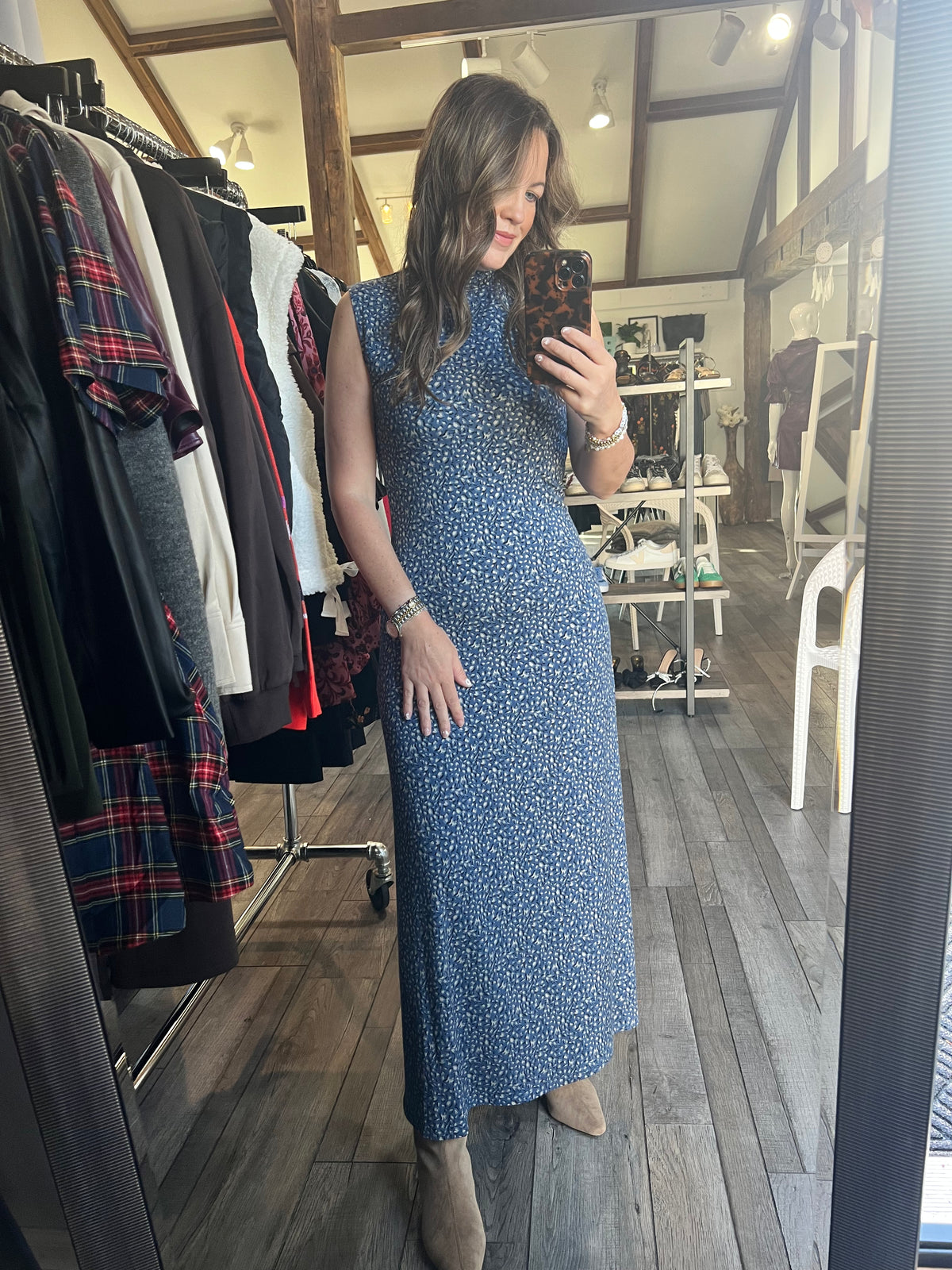 Seraphina Aspen Midi Dress Blue