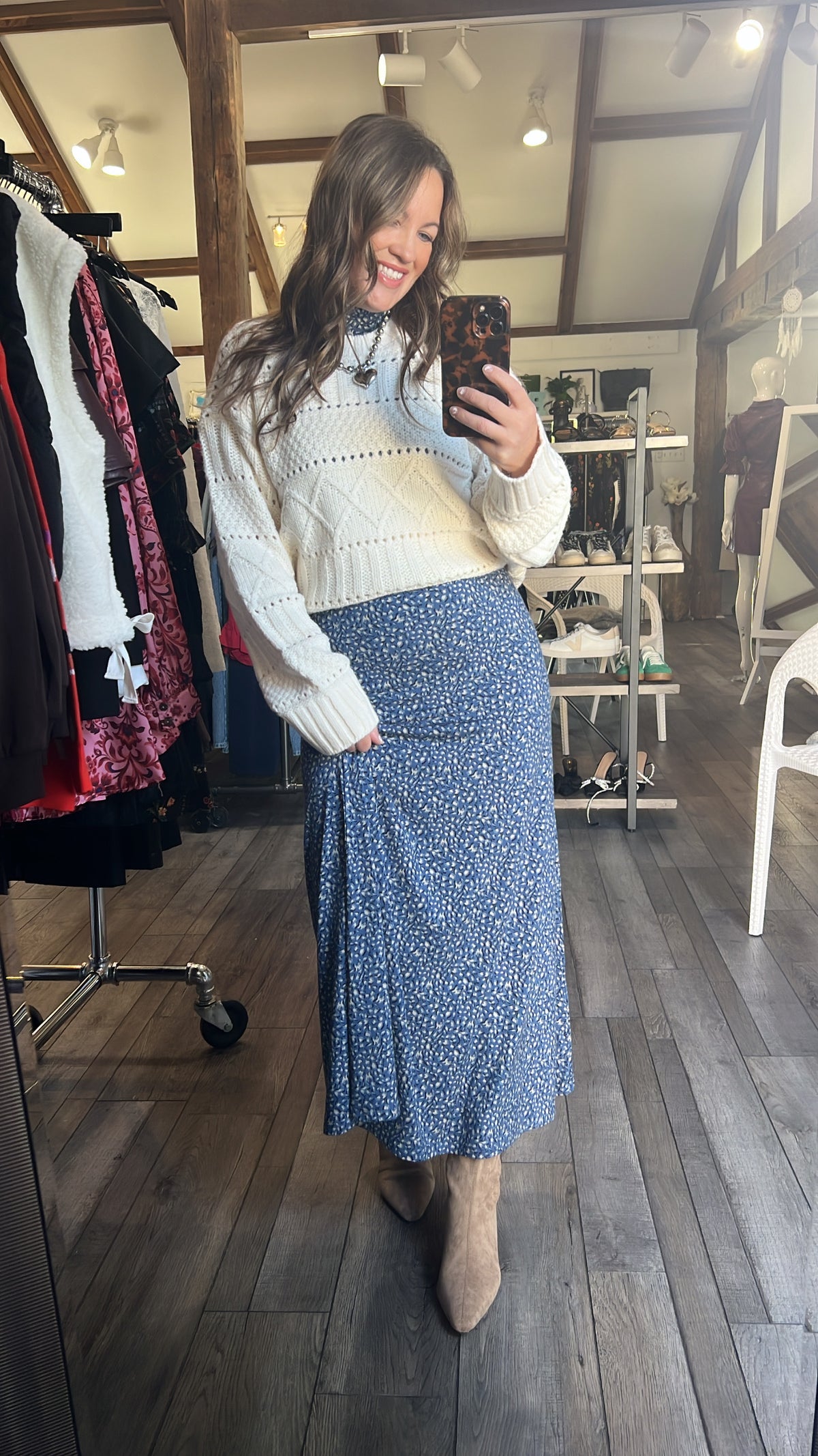 Seraphina Aspen Midi Dress Blue