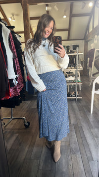 Seraphina Aspen Midi Dress Blue